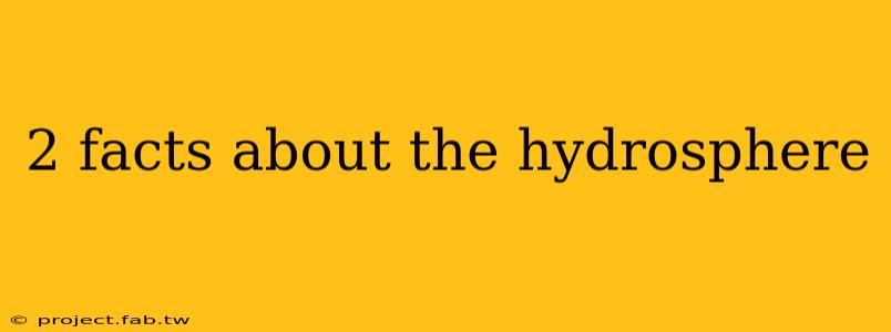 2 facts about the hydrosphere