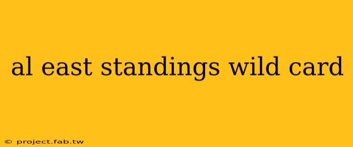 al east standings wild card