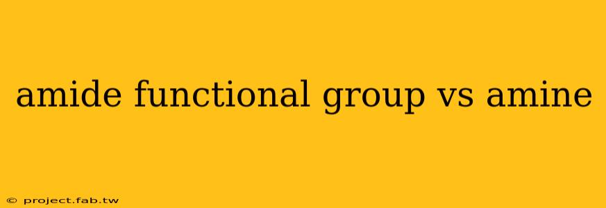 amide functional group vs amine