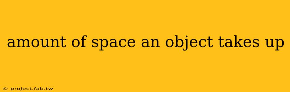 amount of space an object takes up