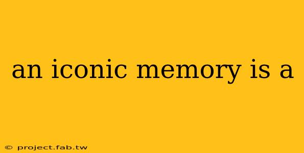 an iconic memory is a