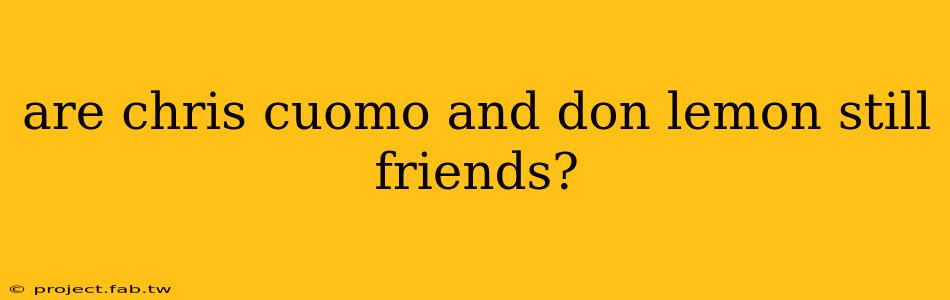 are chris cuomo and don lemon still friends?