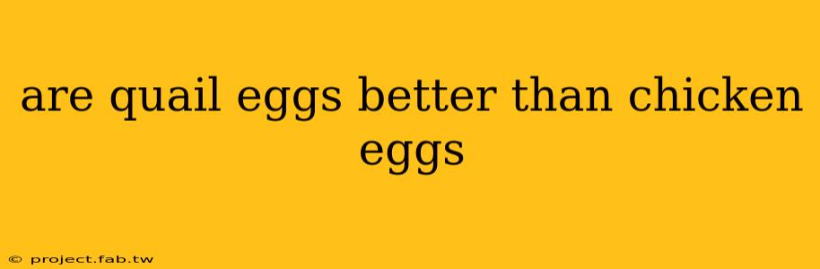 are quail eggs better than chicken eggs