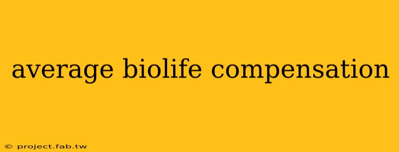 average biolife compensation