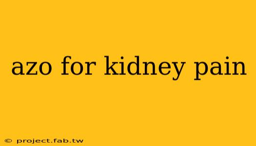 azo for kidney pain