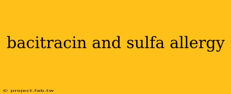 bacitracin and sulfa allergy