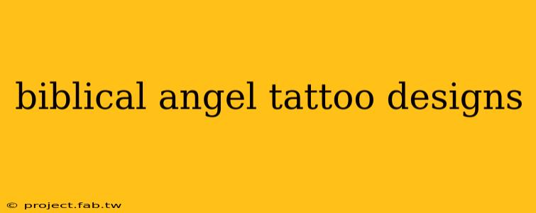 biblical angel tattoo designs