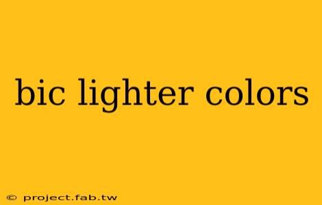 bic lighter colors