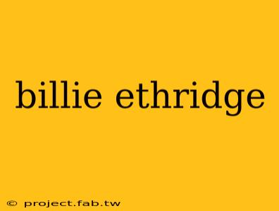 billie ethridge