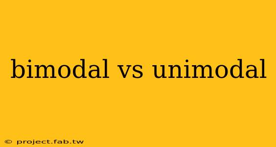 bimodal vs unimodal