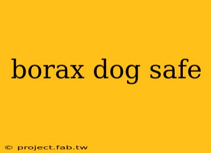 borax dog safe