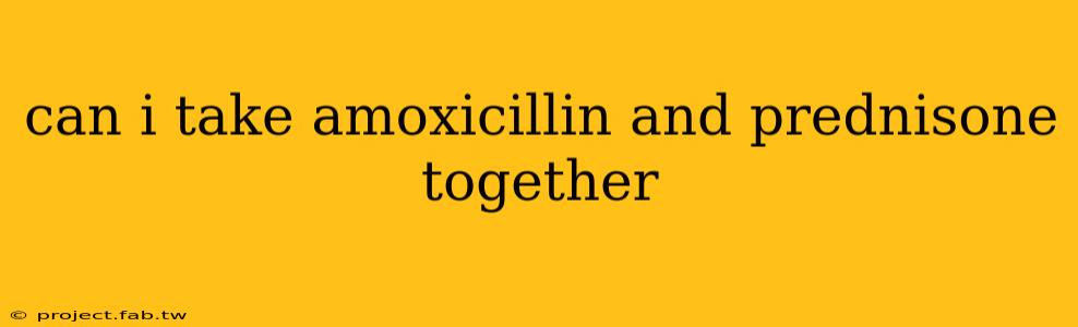 can i take amoxicillin and prednisone together