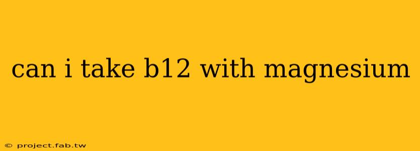 can i take b12 with magnesium