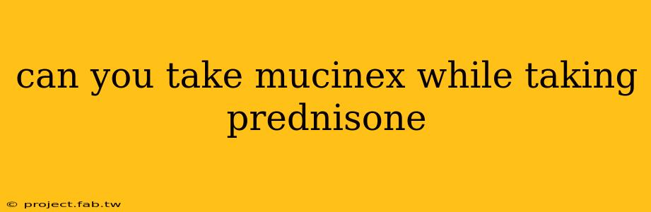 can you take mucinex while taking prednisone