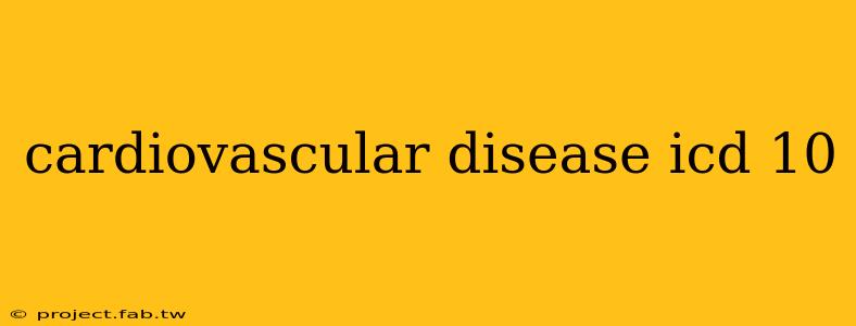 cardiovascular disease icd 10