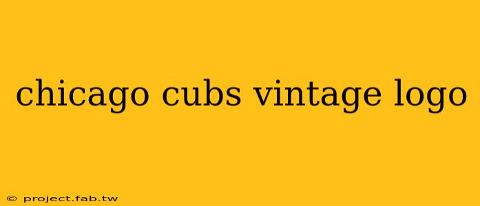 chicago cubs vintage logo