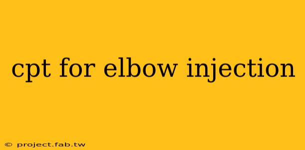 cpt for elbow injection