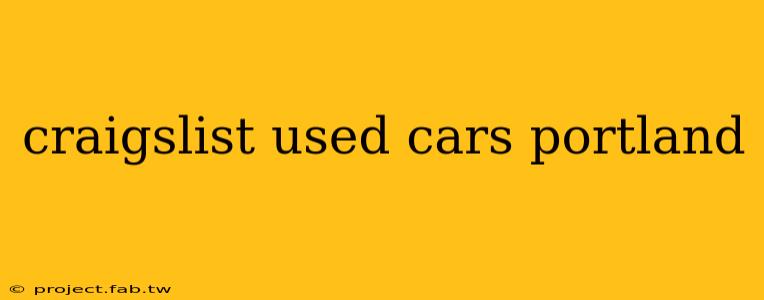 craigslist used cars portland