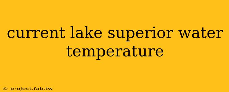 current lake superior water temperature