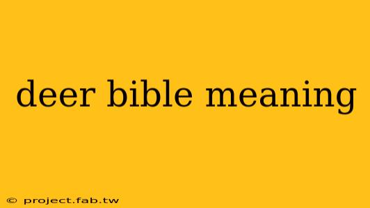 deer bible meaning