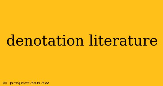 denotation literature