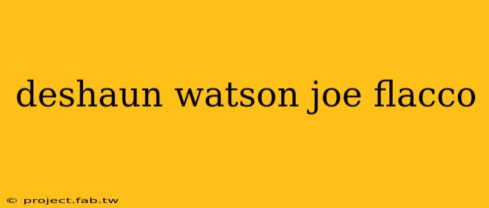 deshaun watson joe flacco