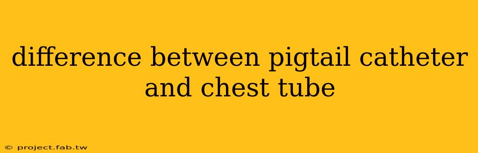 difference between pigtail catheter and chest tube