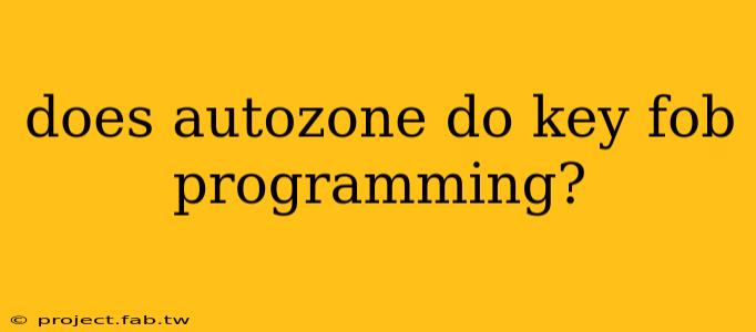 does autozone do key fob programming?