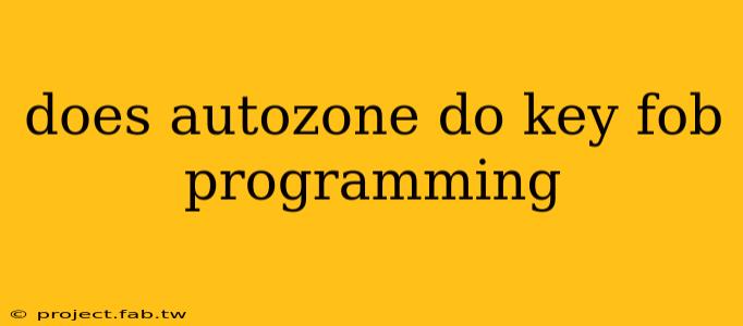 does autozone do key fob programming