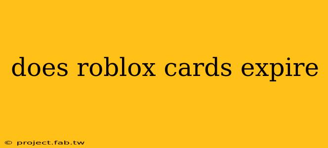 does roblox cards expire