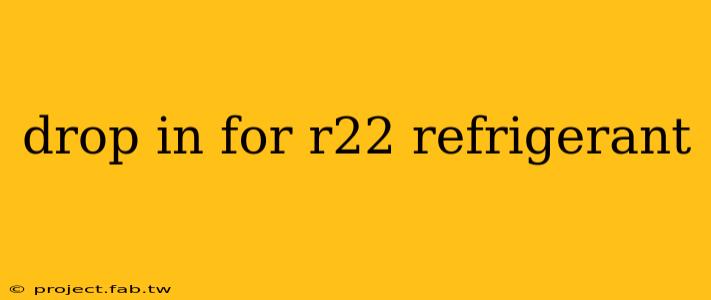 drop in for r22 refrigerant