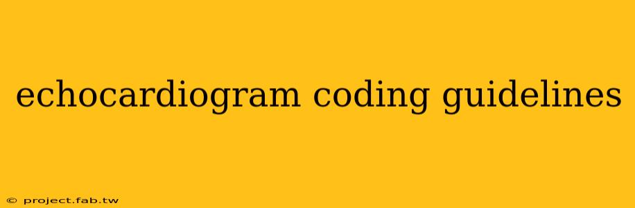 echocardiogram coding guidelines