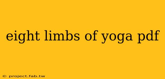 eight limbs of yoga pdf