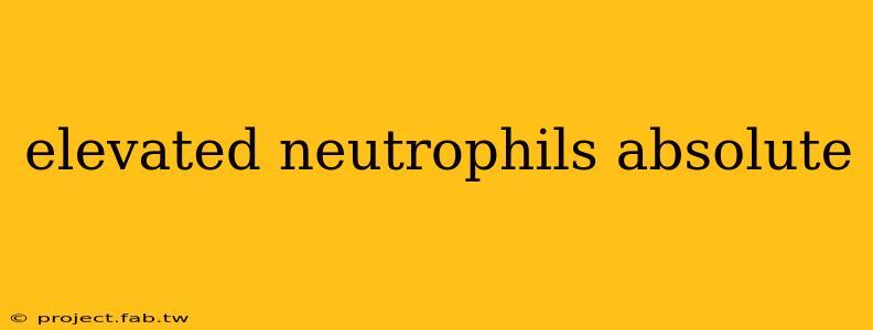 elevated neutrophils absolute