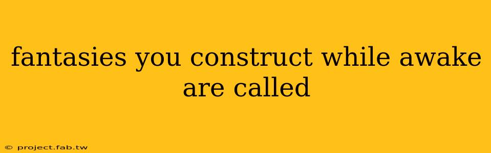 fantasies you construct while awake are called