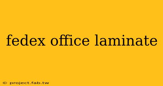 fedex office laminate