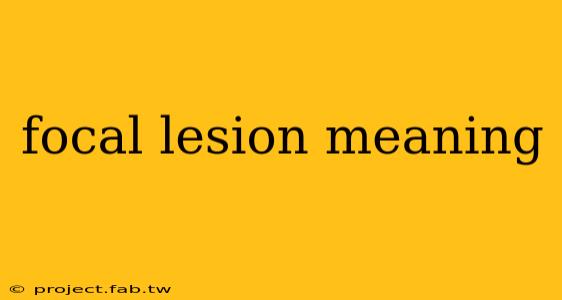 focal lesion meaning