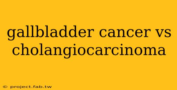 gallbladder cancer vs cholangiocarcinoma