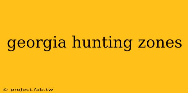 georgia hunting zones