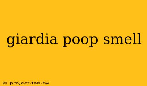 giardia poop smell