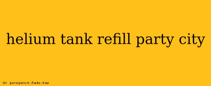 helium tank refill party city