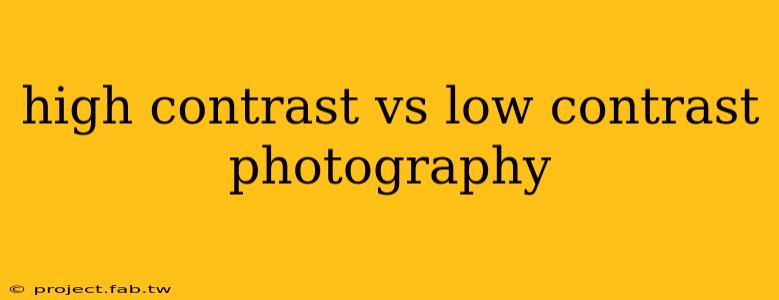 high contrast vs low contrast photography