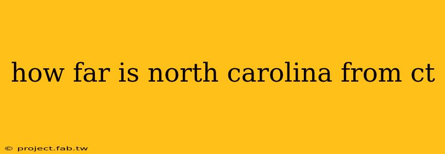 how far is north carolina from ct