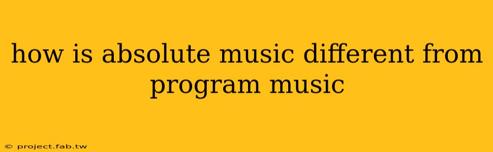 how is absolute music different from program music