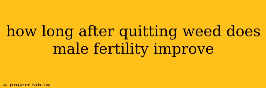 how long after quitting weed does male fertility improve