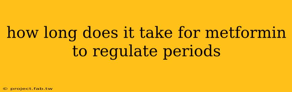 how long does it take for metformin to regulate periods