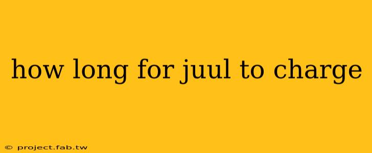 how long for juul to charge