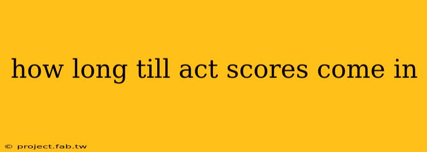 how long till act scores come in