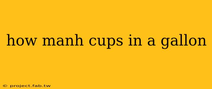 how manh cups in a gallon