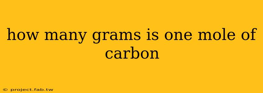 how many grams is one mole of carbon